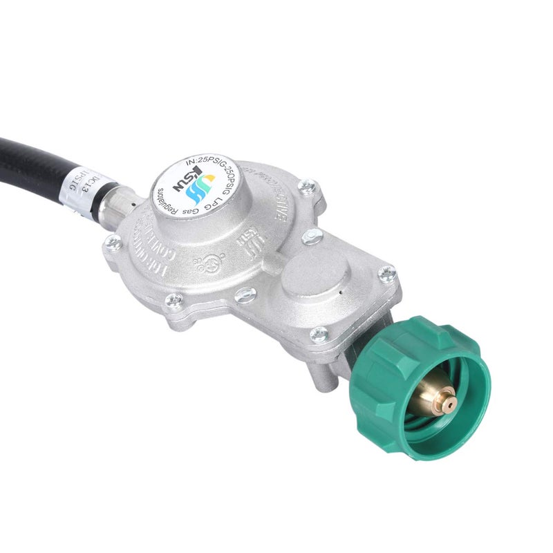 GasSaf 5FT Two Stage Propane Regulator with Hose for Dual Fuel Generator, RV Appliance,Gas Stove and More - Image 3